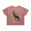 Magpie side-eye crop t-shirt in hazy pink — fthis