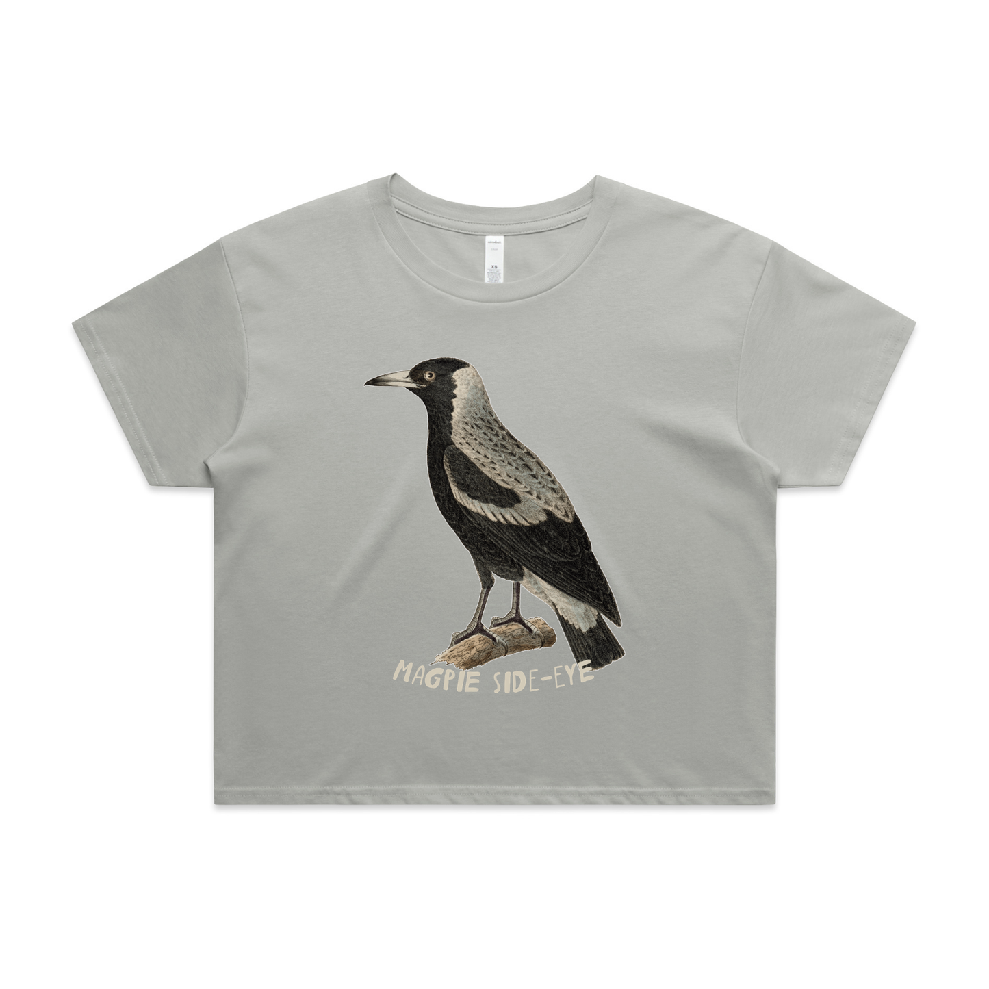 Magpie side-eye crop t-shirt in storm — fthis
