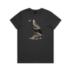 Magpie side-eye women's relaxed t-shirt in coal — fthis
