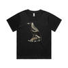 Magpie side-eye boxy drop-shoulder t-shirt in black — fthis