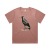 Magpie side-eye boxy drop-shoulder t-shirt in hazy pink — fthis