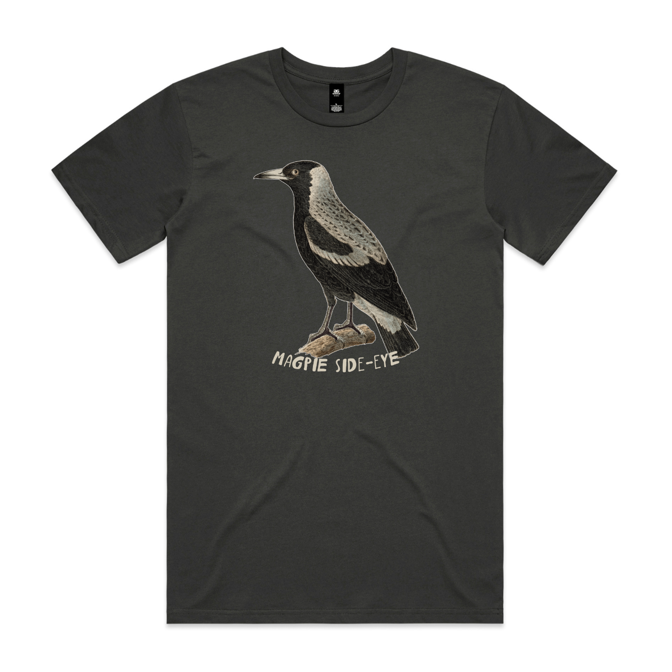 Magpie side-eye t-shirt in coal — fthis