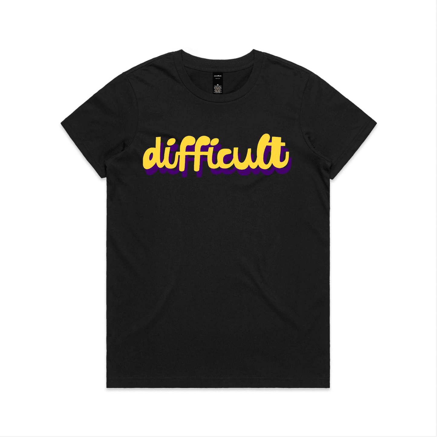 difficult | bold typography tee - feminists speak up - maple