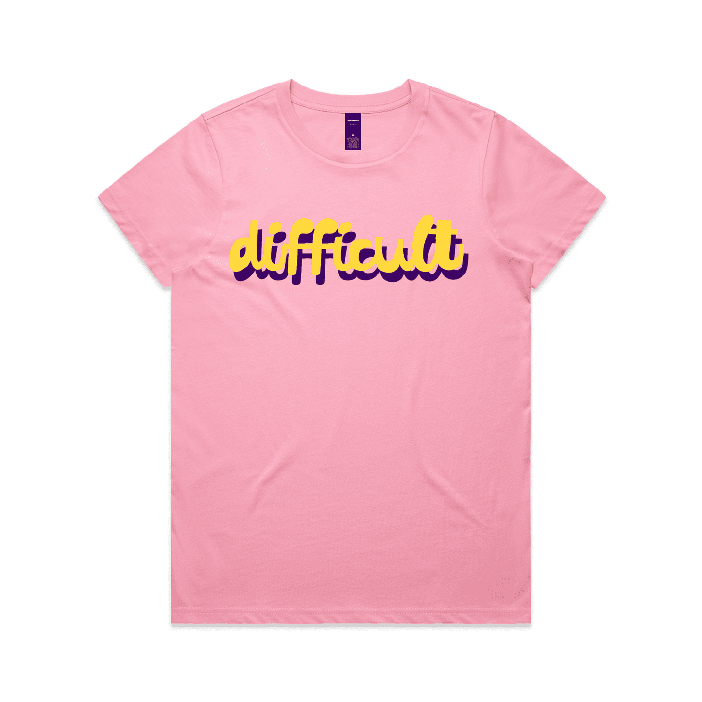 difficult | bold typography tee - feminists speak up - maple