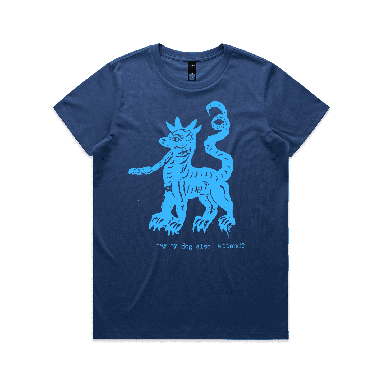 may my dog also attend? | witchy dog lover tee – women's regular fit