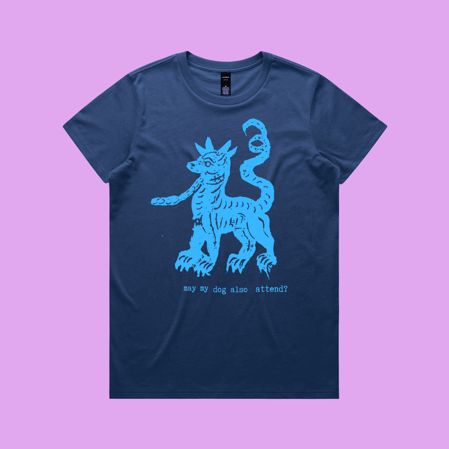 may my dog also attend? | witchy dog lover tee – women's regular fit