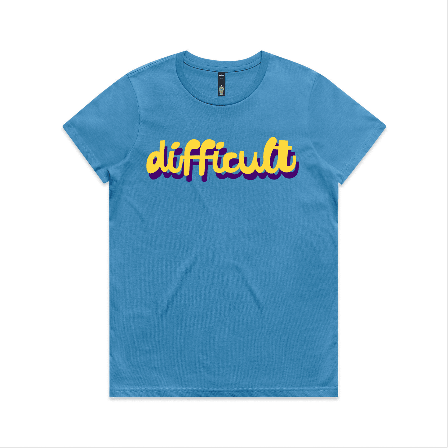 difficult | bold typography tee - feminists speak up - maple
