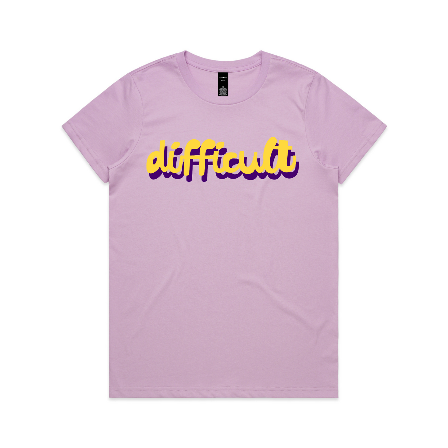difficult | bold typography tee - feminists speak up