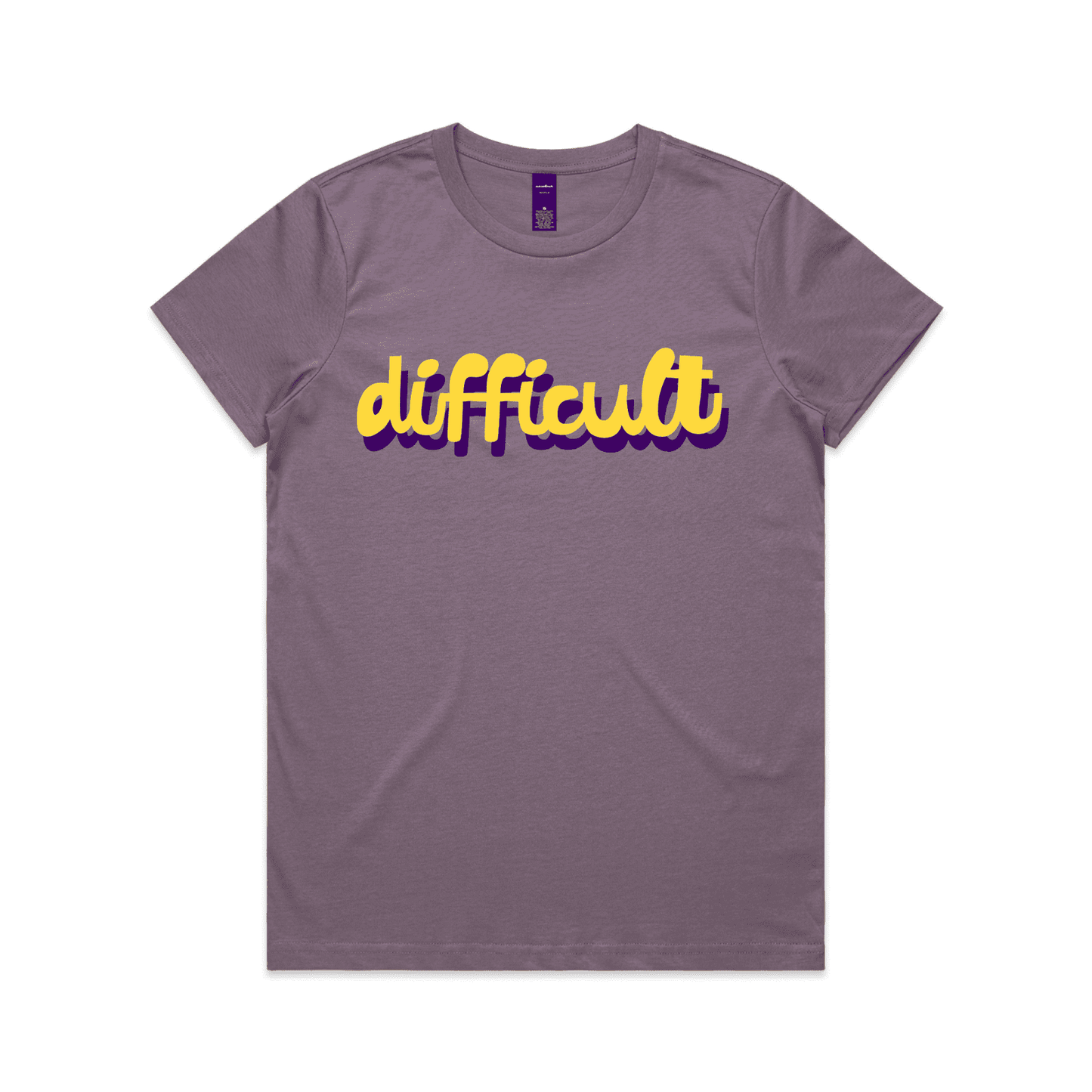 difficult | bold typography tee - feminists speak up - maple