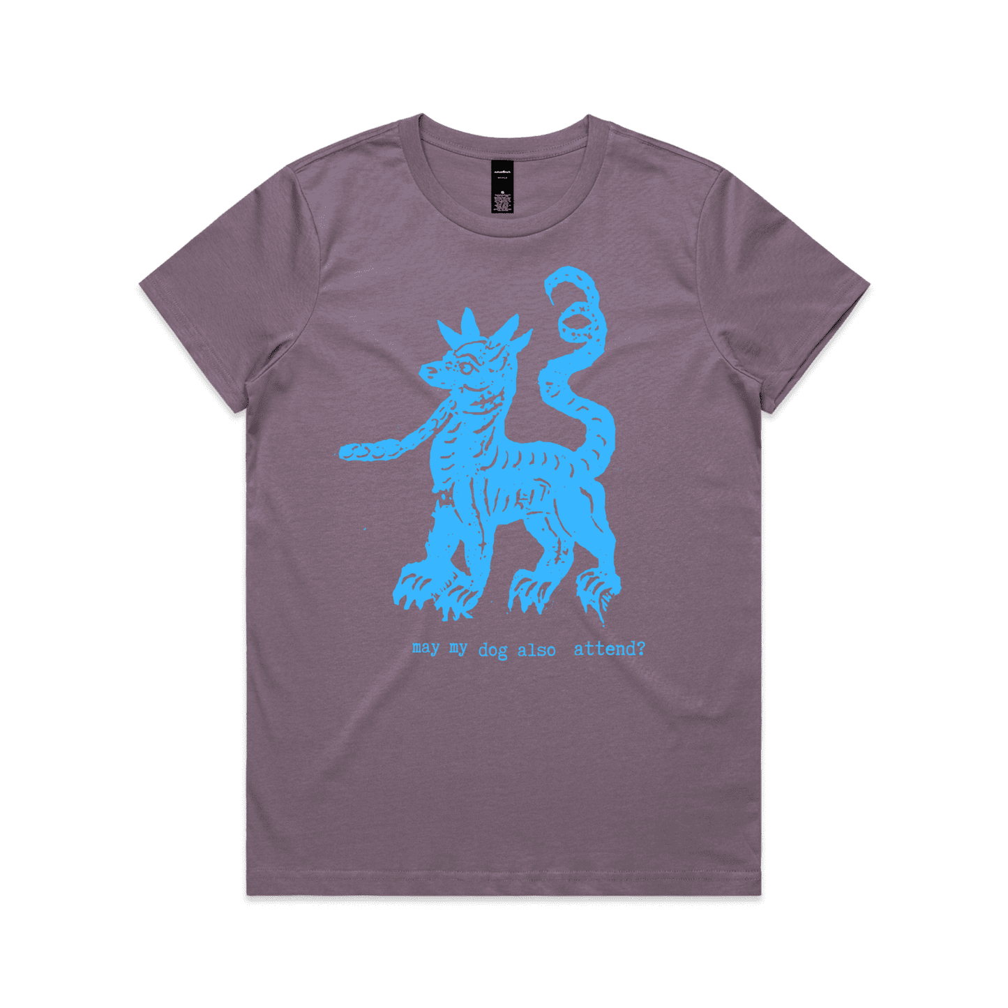 may my dog also attend? | witchy dog lover tee – women's regular fit