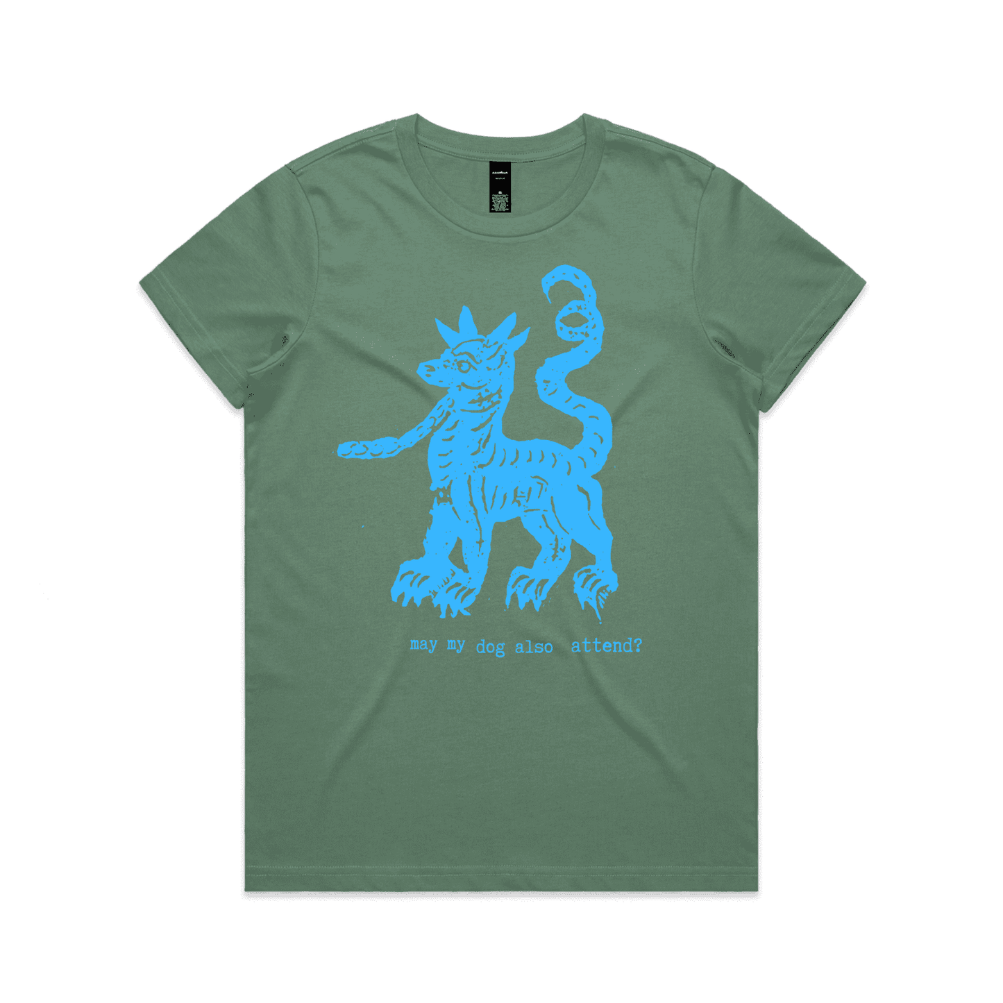 may my dog also attend? | witchy dog lover tee – women's regular fit