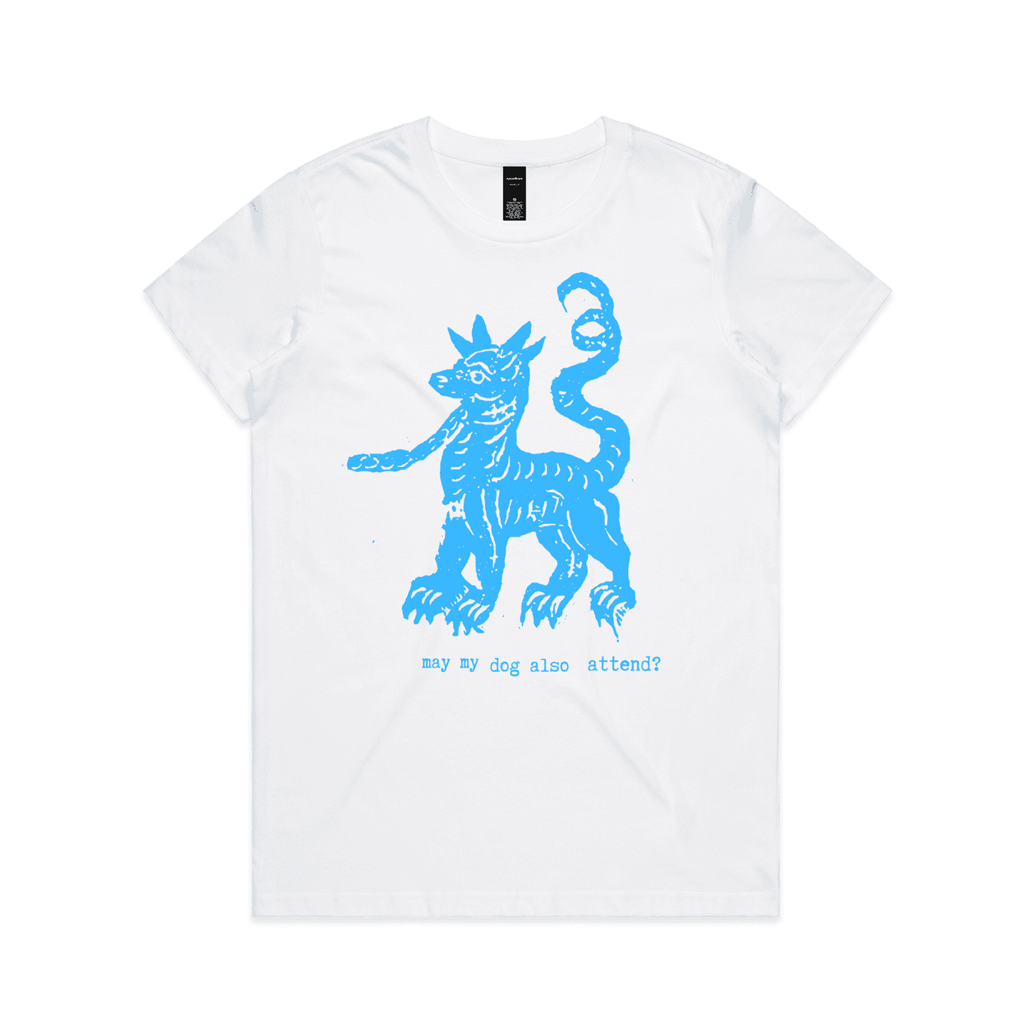 may my dog also attend? | witchy dog lover tee – women's regular fit