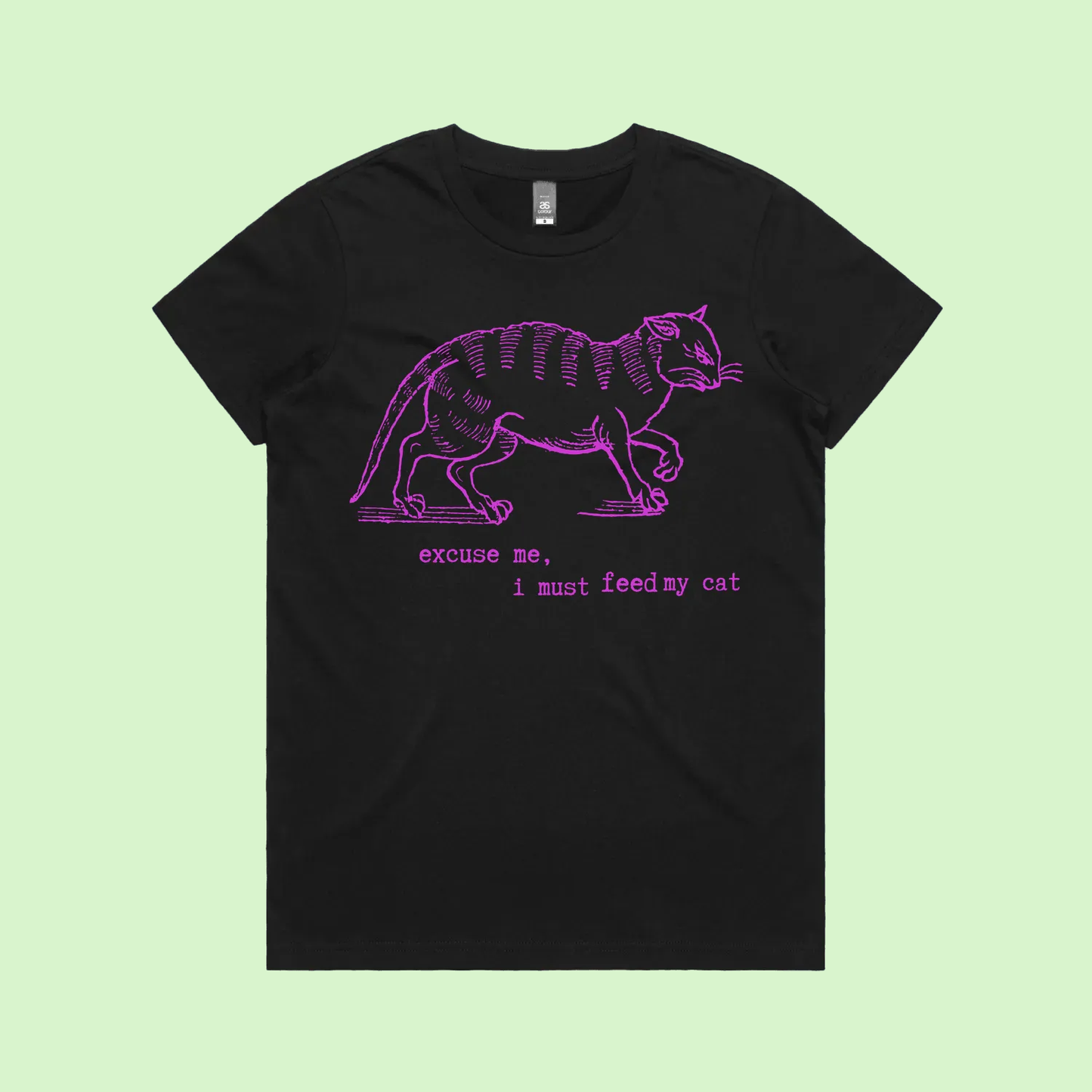 I must feed my cat - vintage tee - maple