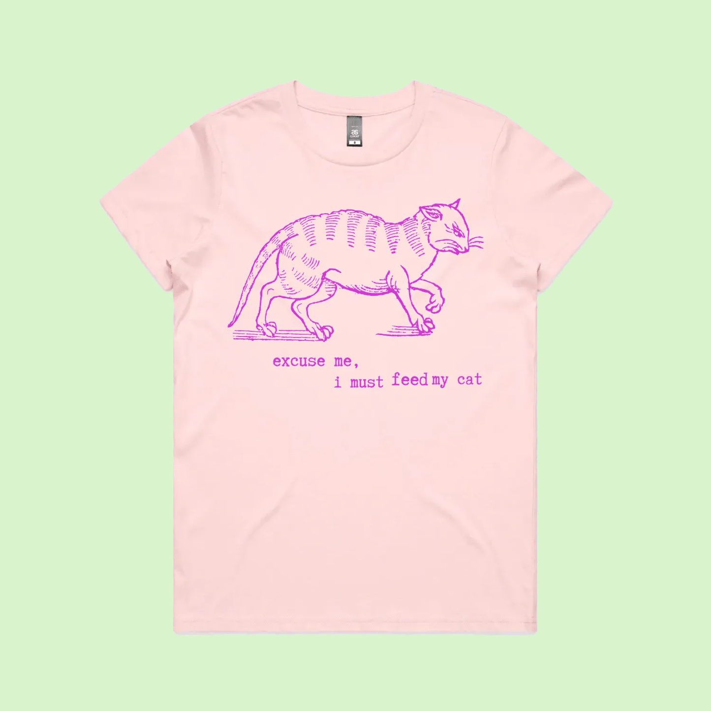 I must feed my cat - vintage tee - maple