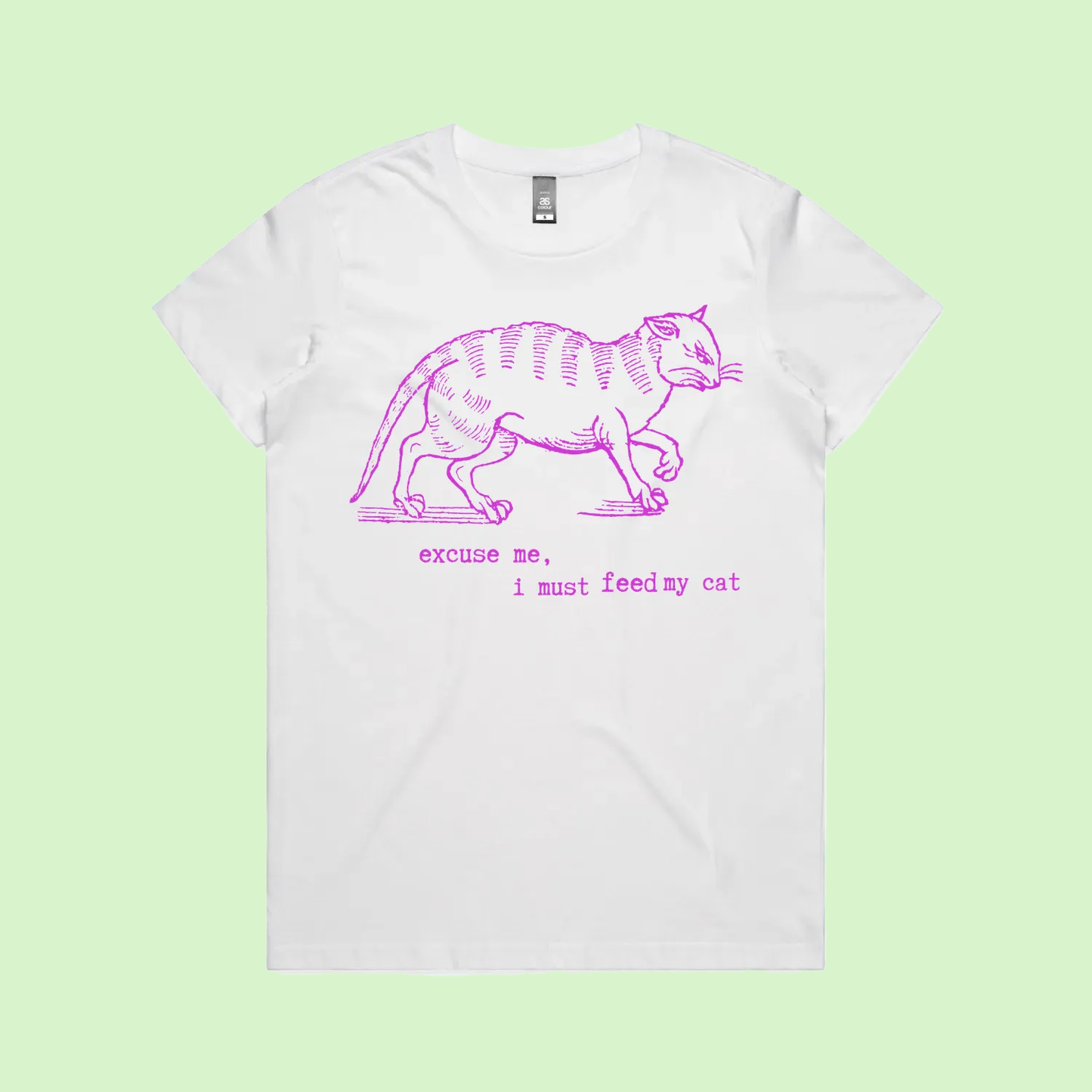 I must feed my cat - vintage tee - maple