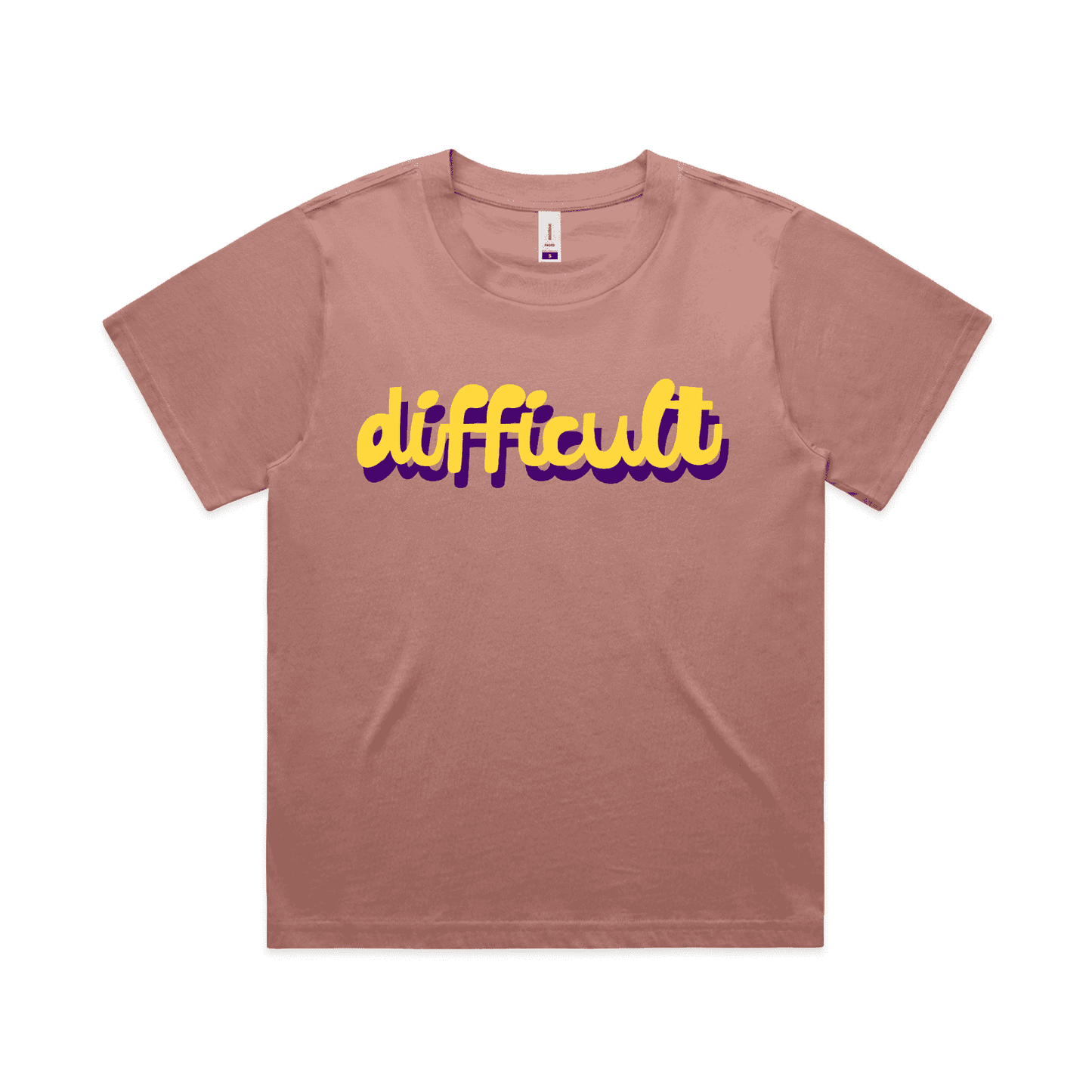 difficult | bold typography tee - feminists speak up - martina