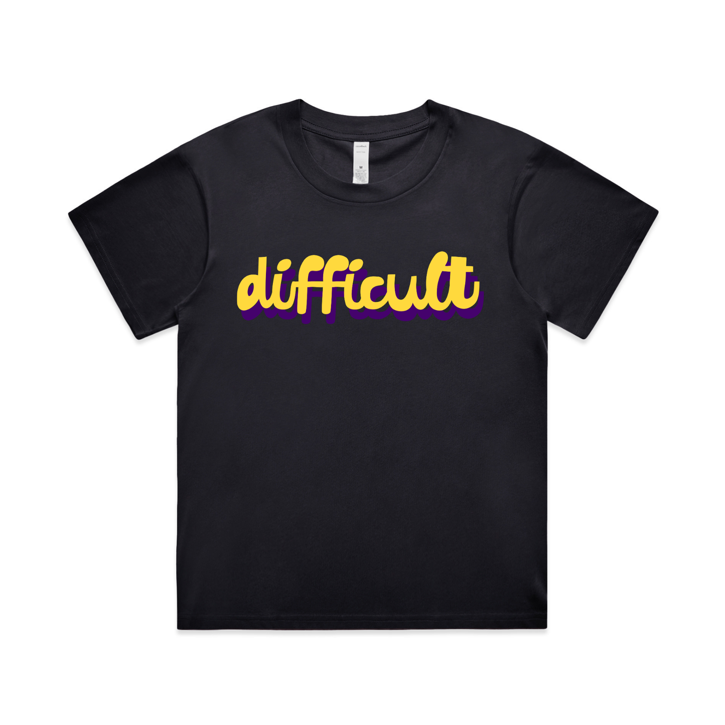 difficult | bold typography tee - feminists speak up