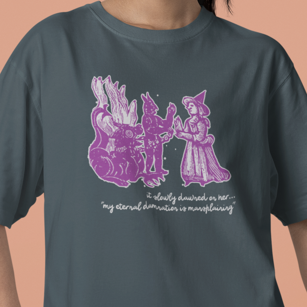 damnation | mansplaining feminist t-shirt