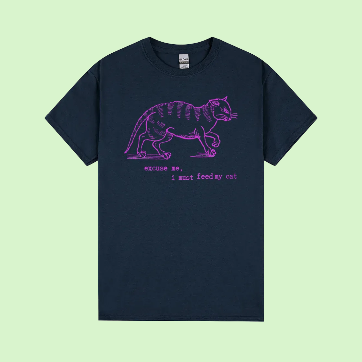I must feed my cat - vintage tee - gildan