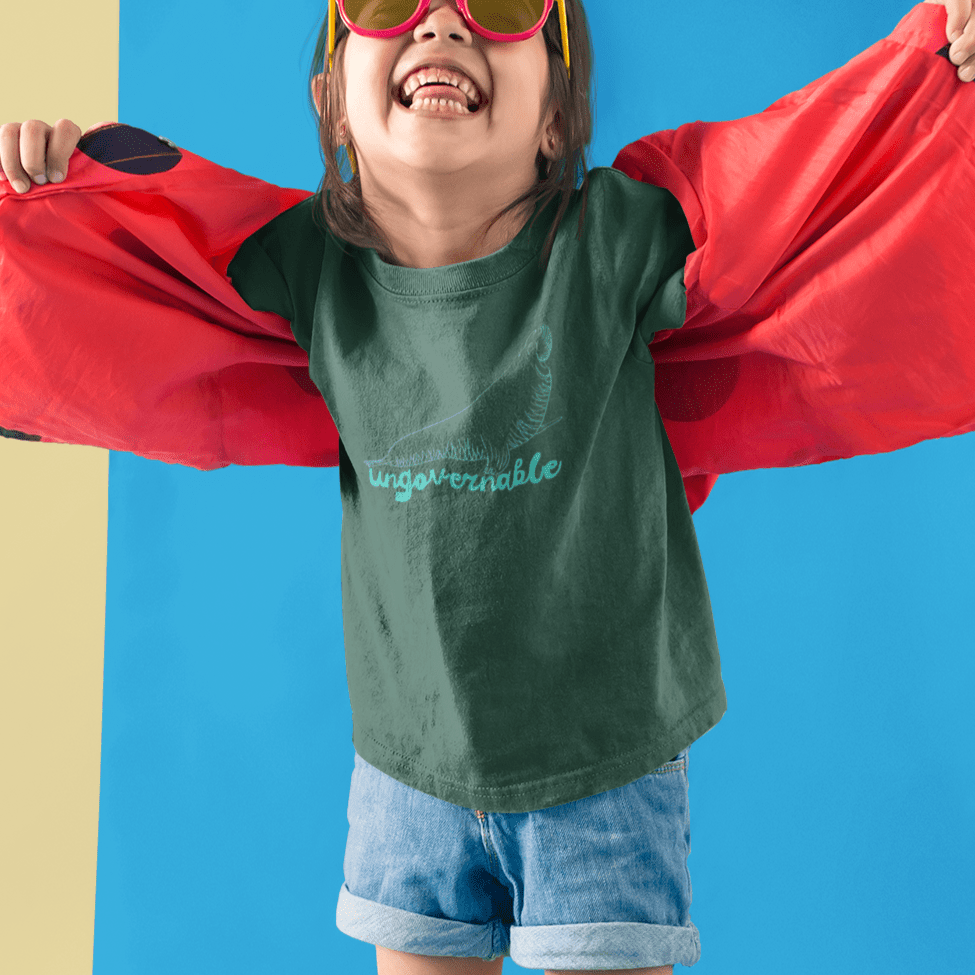 neil the seal t-shirt for children in sage - fthis