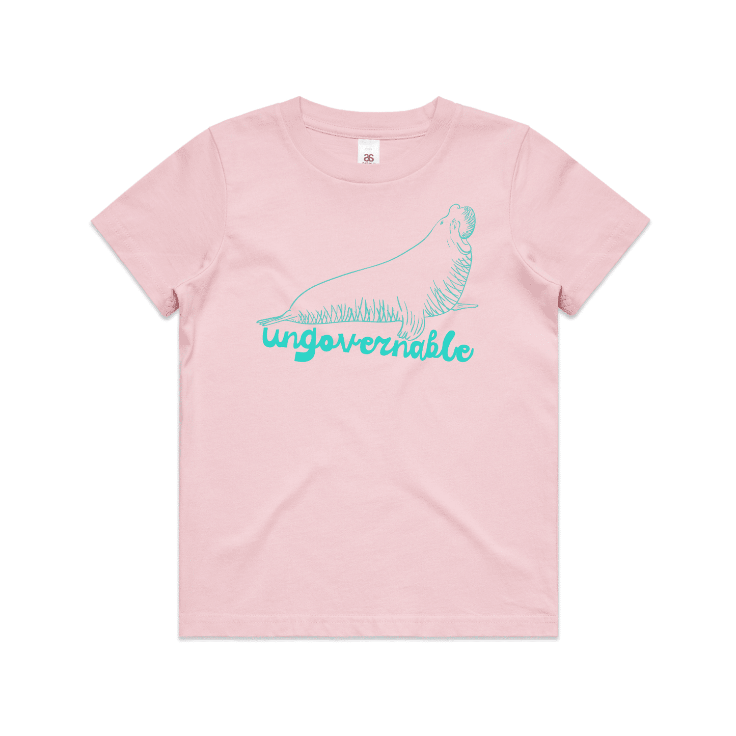 neil the seal childrens t-shirt - pink - fthis