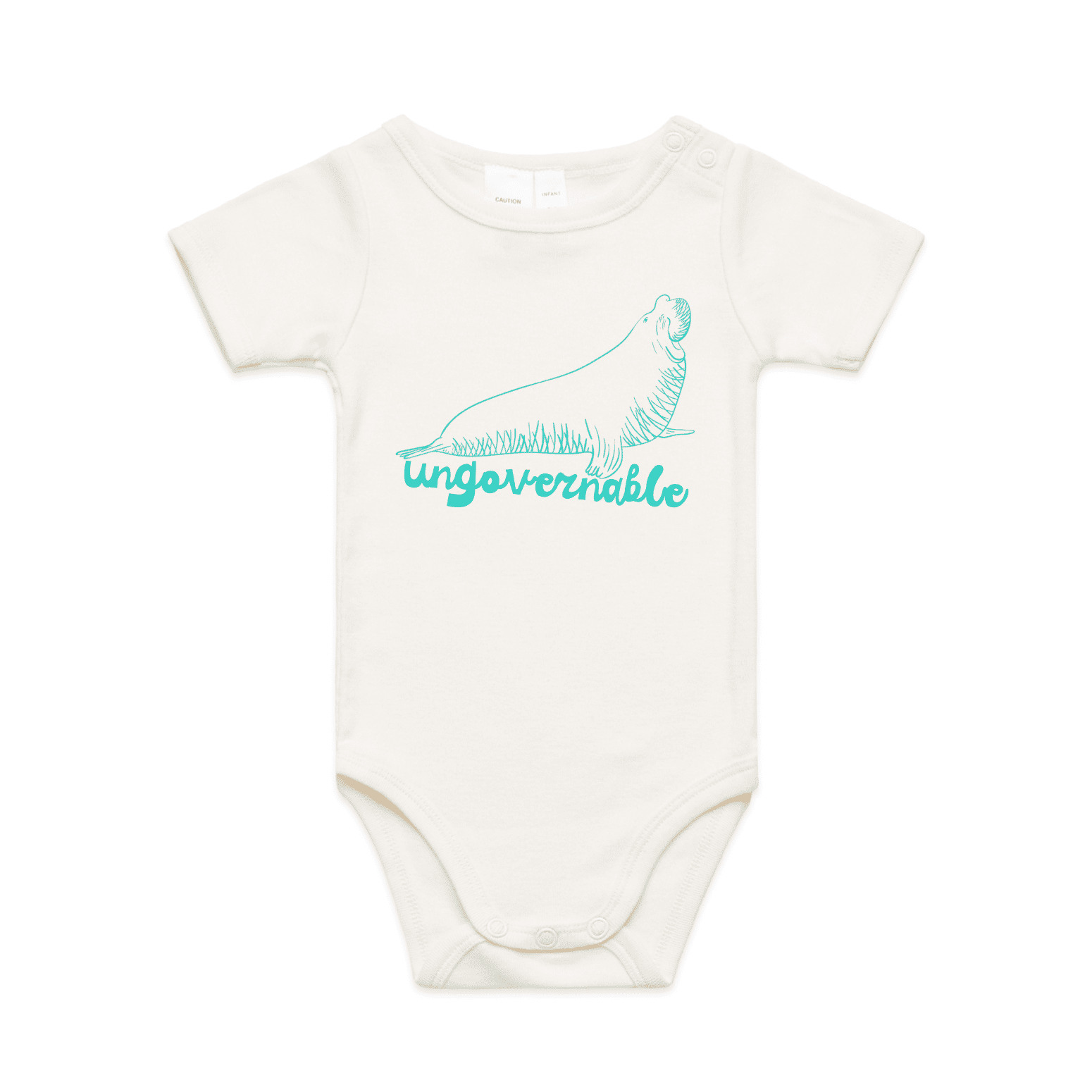neil the seal baby onesie - natural - fthis