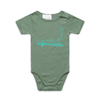 neil the seal baby onesie - sage - fthis