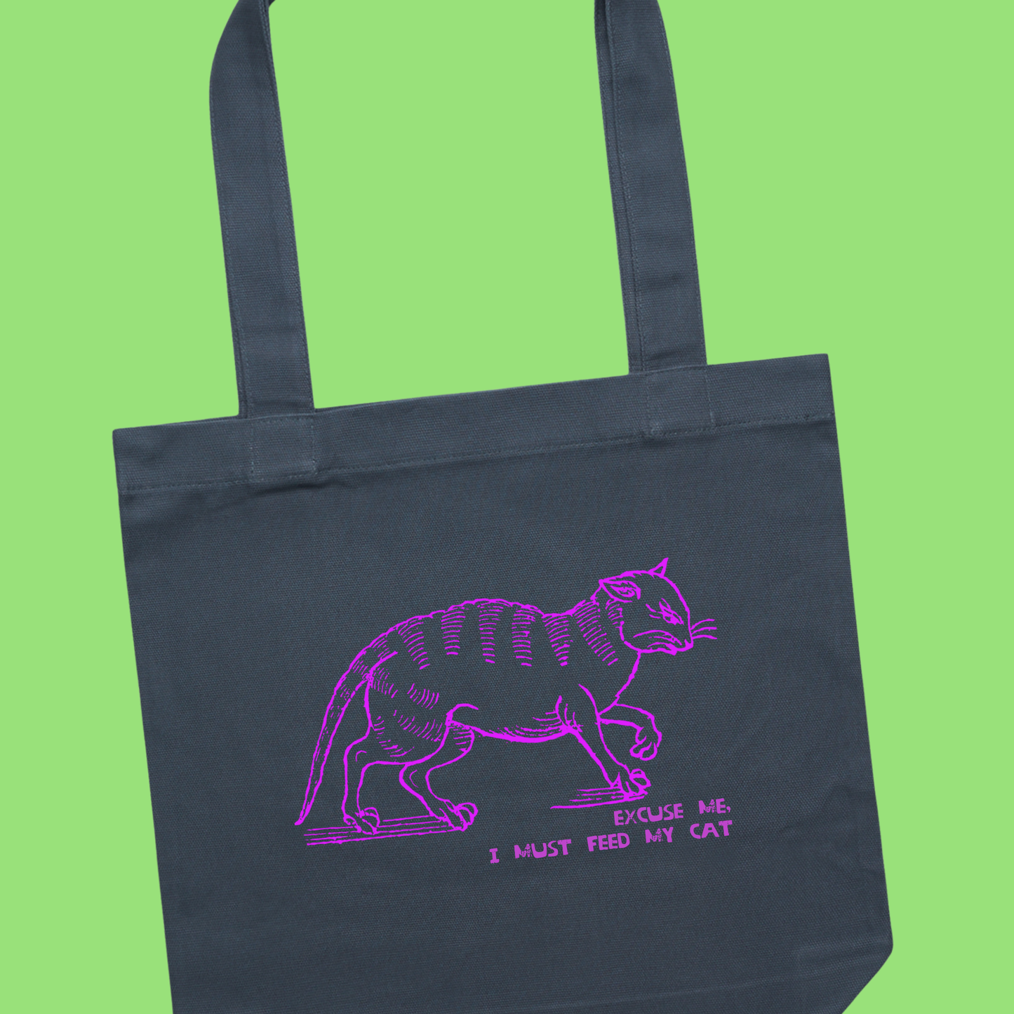 I must feed my cat | vintage design tote
