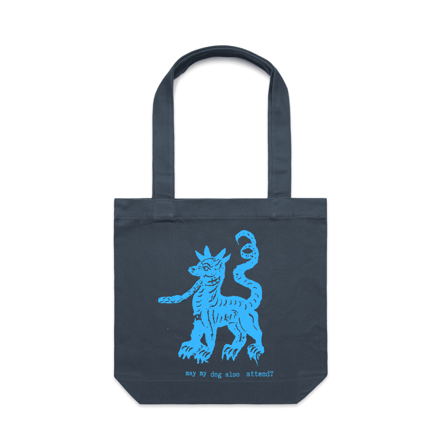 may my dog also attend? | witchy dog lover - canvas tote bag