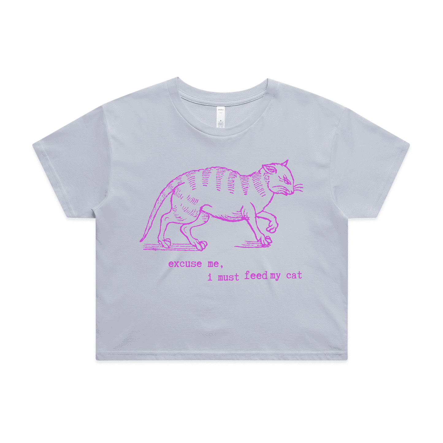 I must feed my cat | vintage design t-shirt - women's crop