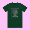 Prickly - emerald classic t-shirt with vintage woodcut style illustration of a cactus - fthis