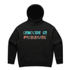 genocide is problematic hoodie - womens - black - fthis