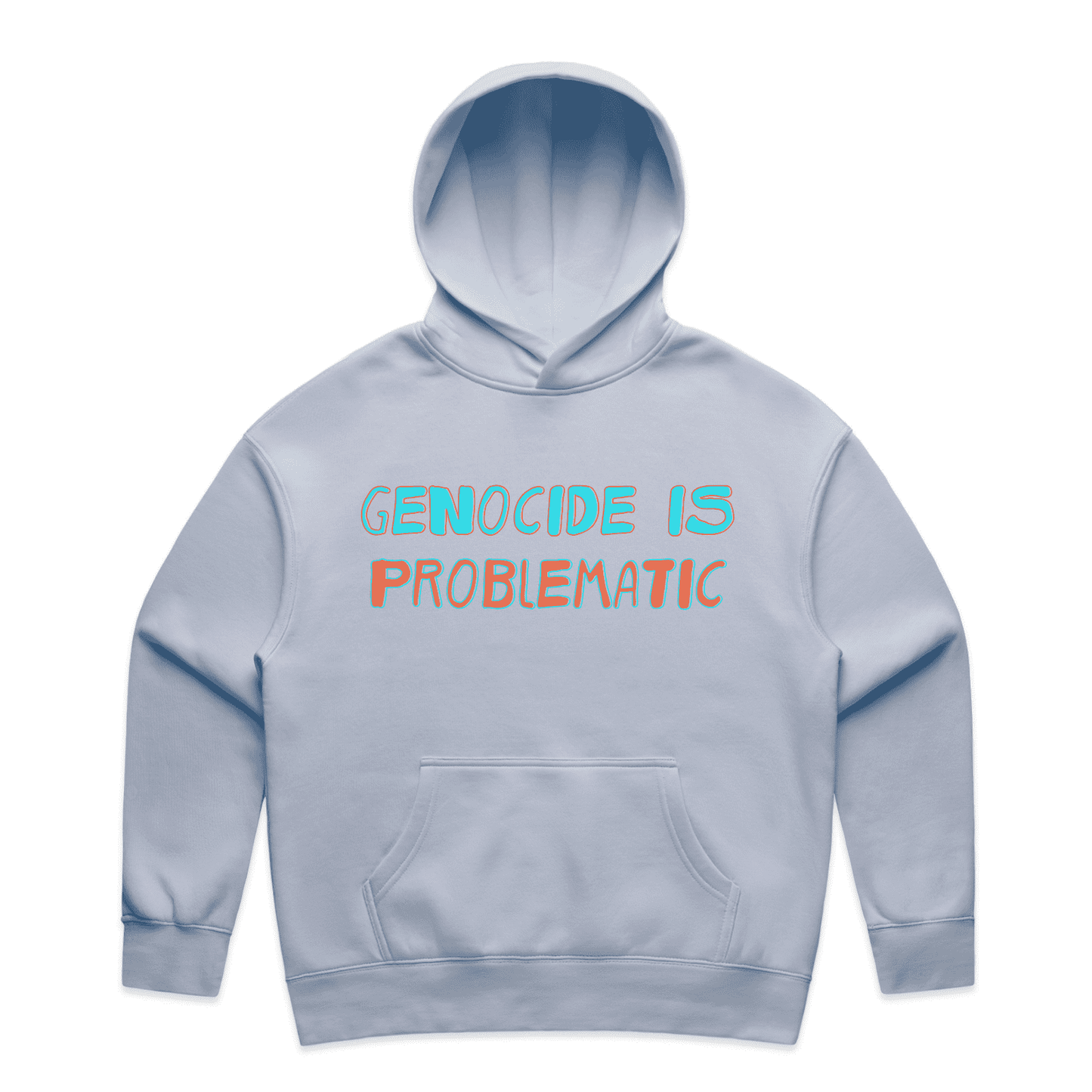 genocide is problematic hoodie - womens - powder - fthis
