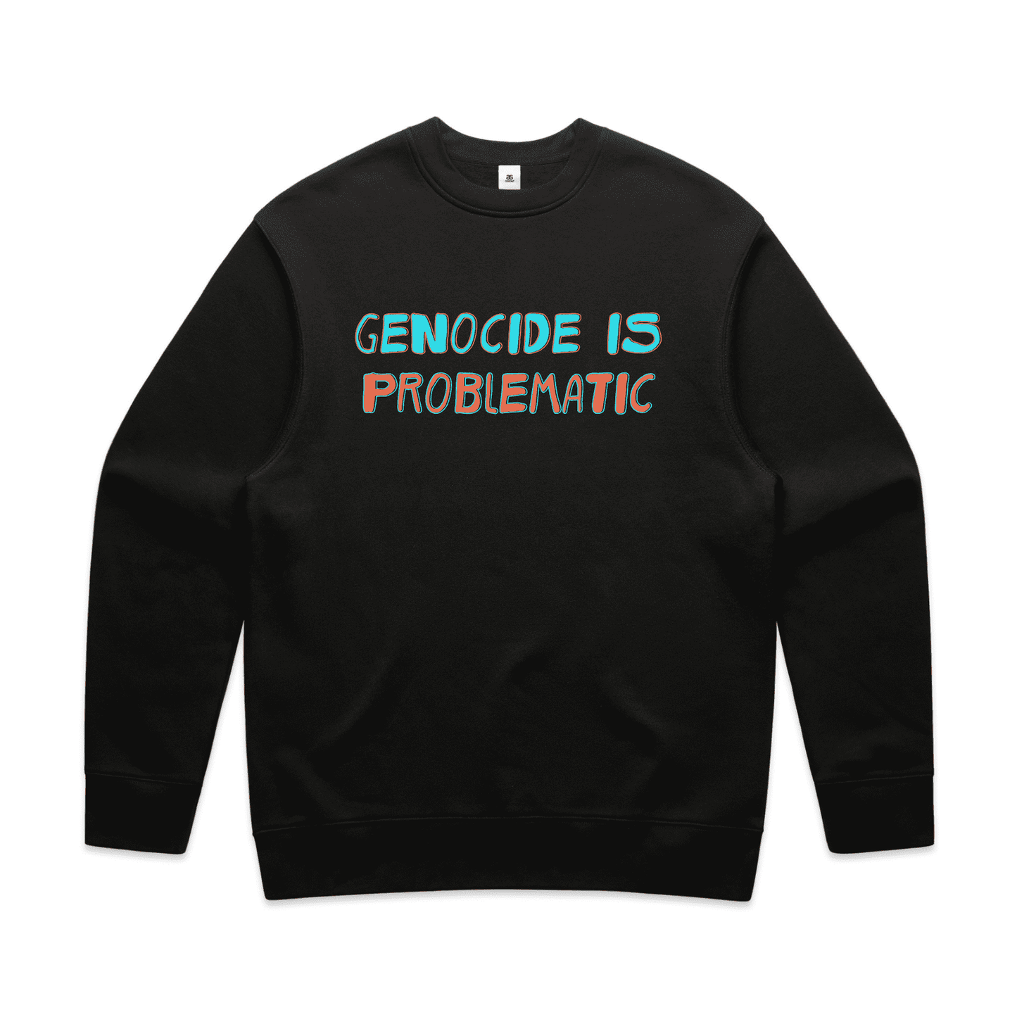 genocide is problematic sweater - mens - black - fthis
