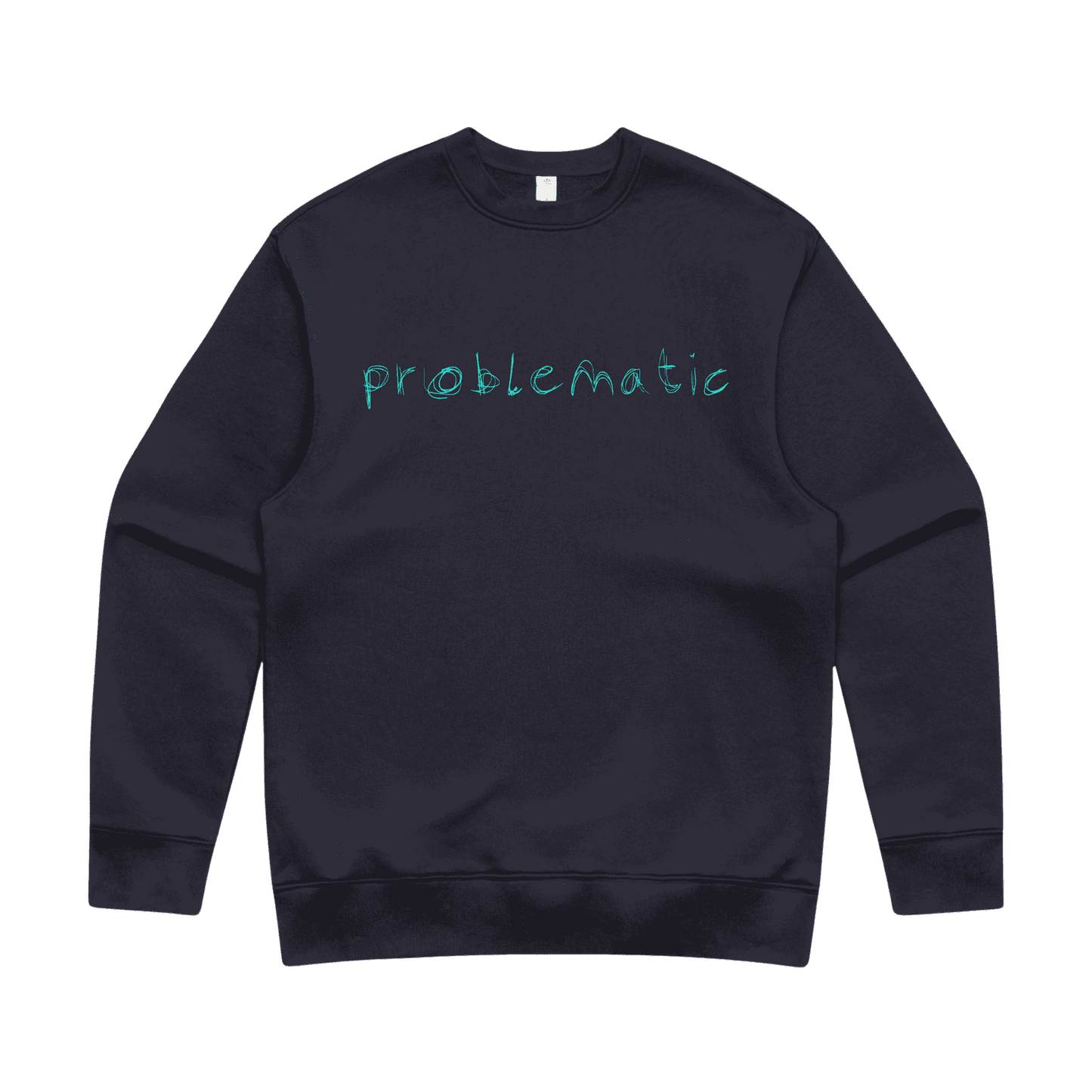 "Problematic" - men's sweater in ink blue - fthis