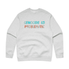 genocide is problematic sweater - unisex - white marle - fthis
