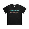 genocide is problematic boxy t-shirt - womens - black - fthis