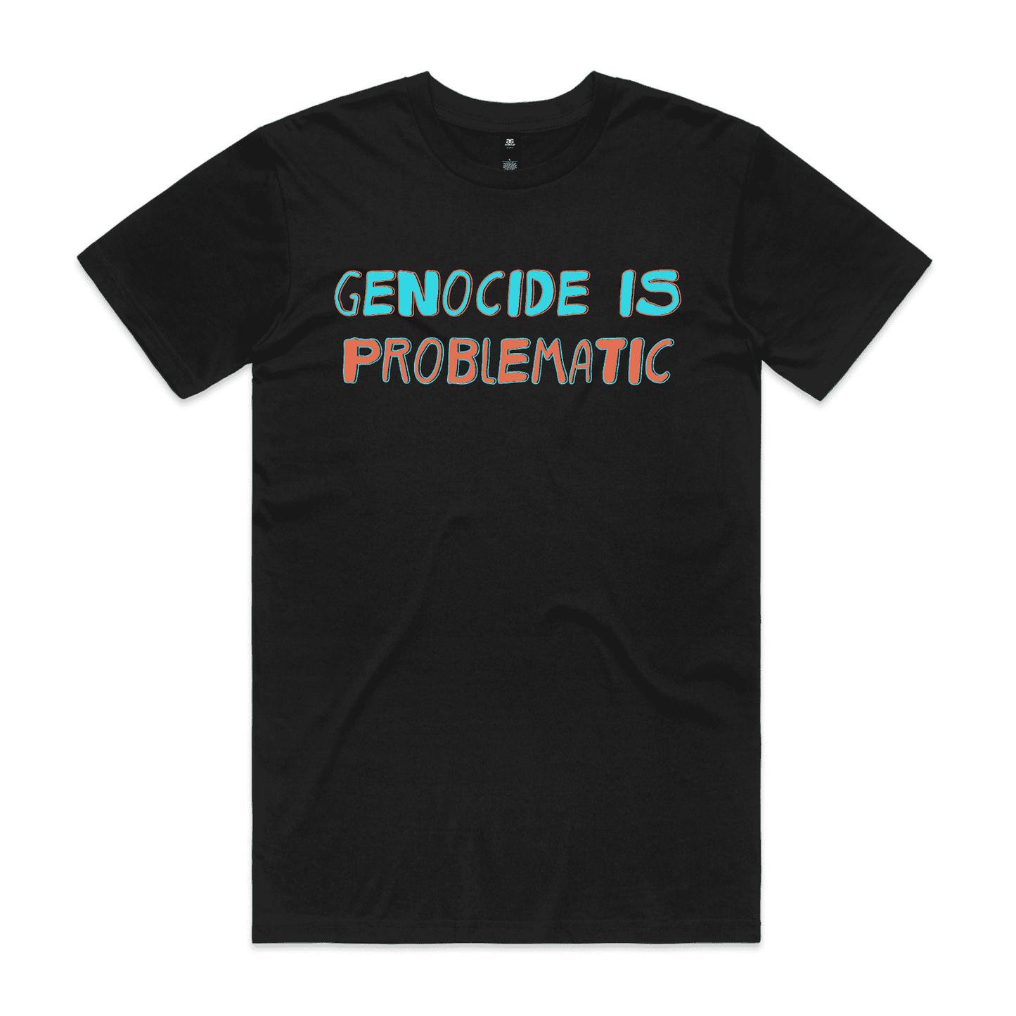 genocide is problematic t-shirt - mens - black - fthis