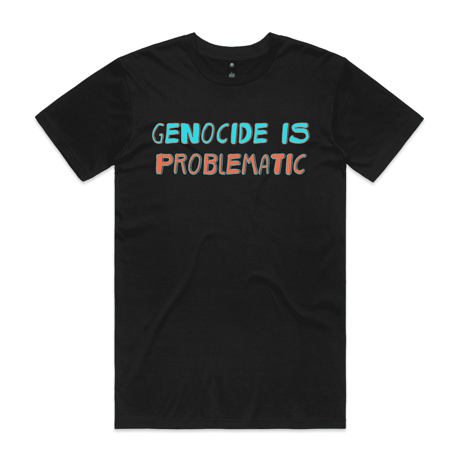 genocide is problematic t-shirt - mens - black - fthis