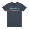 genocide is problematic t-shirt - mens - petrol blue - fthis