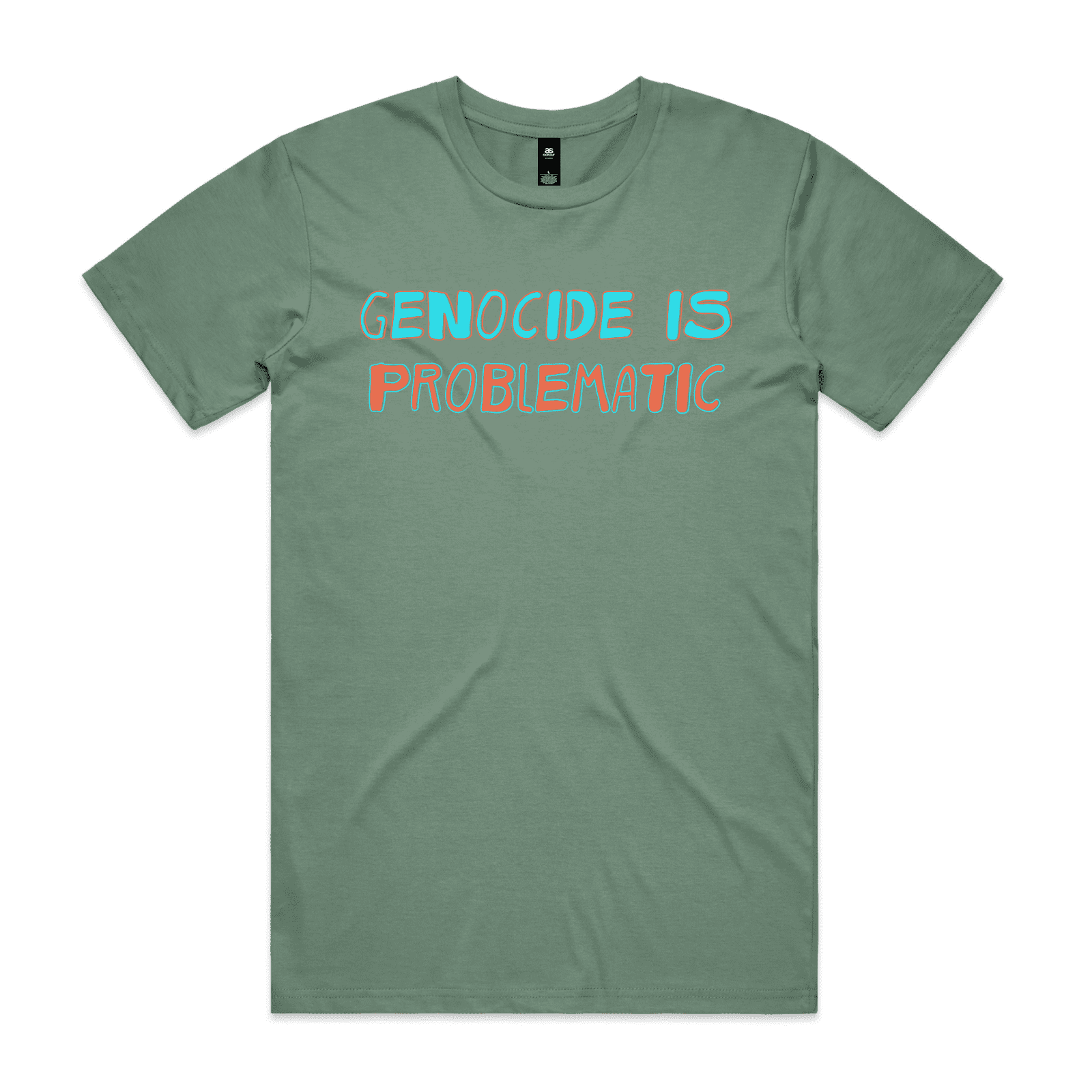 genocide is problematic t-shirt - unisex - sage - fthis