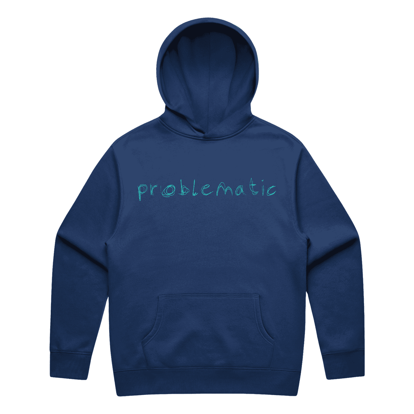 "Problematic" - men's hoodie in cobalt - fthis