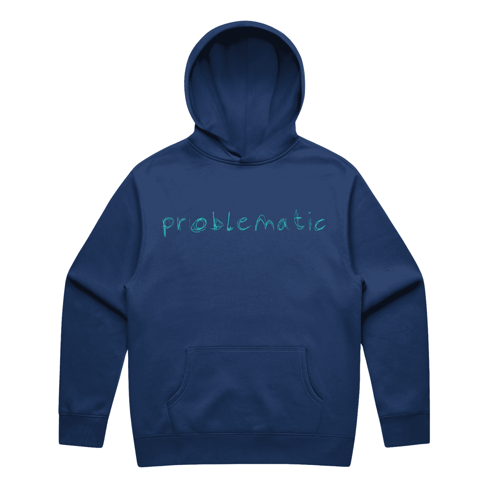 "Problematic" - men's hoodie in cobalt - fthis