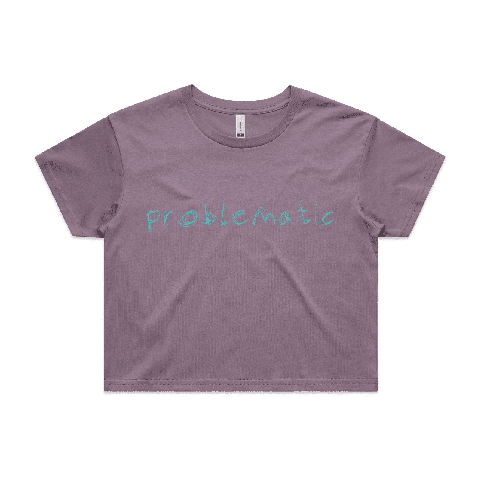 "Problematic" - crop t-shirt in mauve - fthis