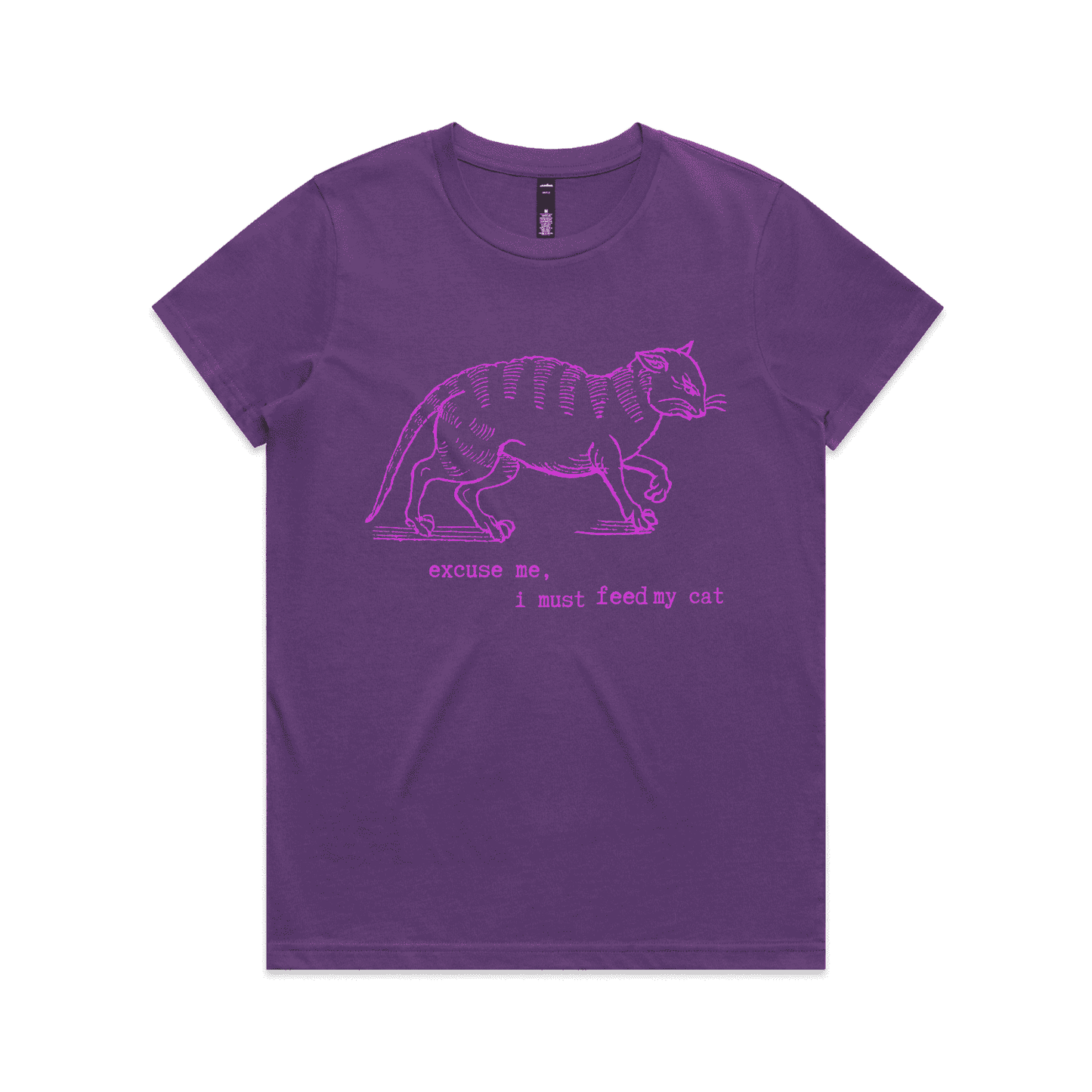 I must feed my cat | vintage design t-shirt - women's regular fit