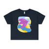 "River to the sea - peace" - crop t-shirt in black - fthis