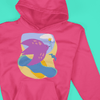 river to the sea graphic hoodie - womens - pink mock up - fthis