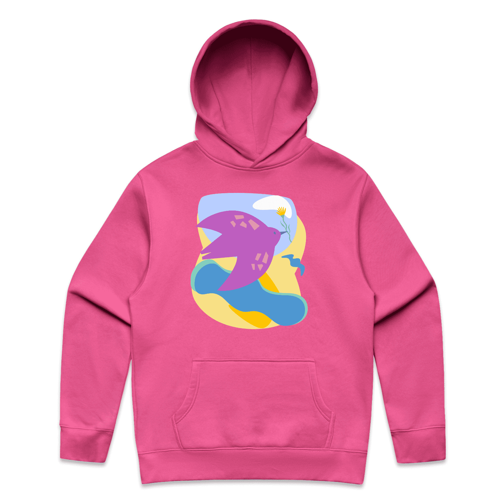 "River to the sea - peace" hoodie - unisex - on AS Colour Relax - charity-pink - fthis