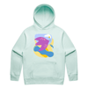 "River to the sea - peace" hoodie - mens - on AS Colour Relax - seafoam - fthis