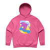 "River to the sea - peace" hoodie - womens- on AS Colour Relax - charity pink - fthis